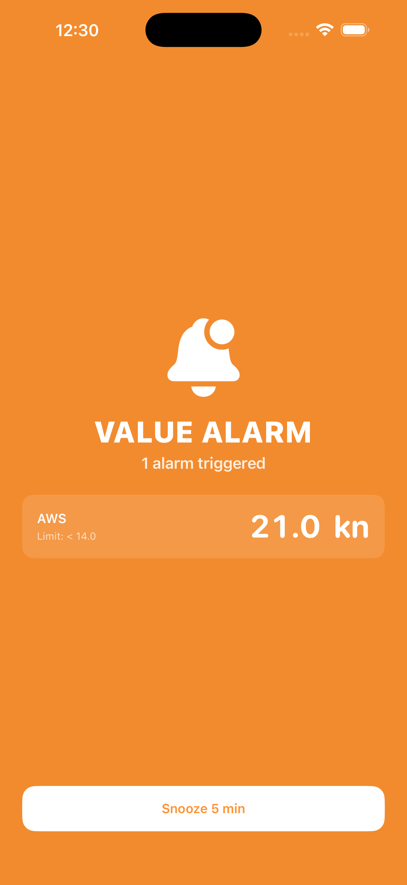 Wind alarm